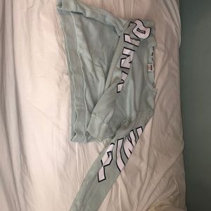 PINK Victoria’s Secret light mint green crew neck
